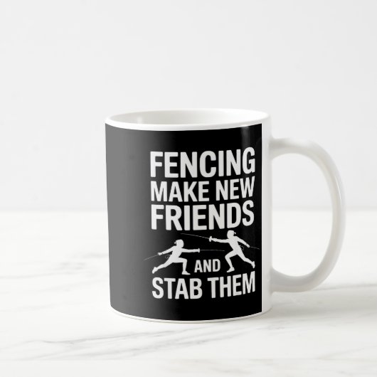 Funny Fencing Art For Men Women Kids Fencer Fencin Kaffeetasse (Rechts)