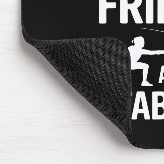 Funny Fencing Art For Men Women Kids Fencer Fencin Mousepad (Ecke)