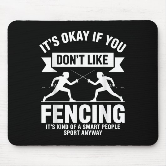 Funny Fencing Art für Männer Frauen Kinder Fencer Mousepad (Vorne)