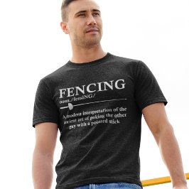 Funny Fencing Definition Fencer-Wörterbuch T-Shirt
