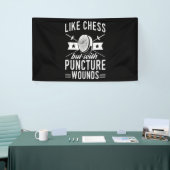 Funny Fencing Design wie Schach, aber mit Punktion Banner (Messeveranstaltung)