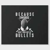 Funny Fencing Geschenk Niedlich Fencer Liebe Schwe Geschenkpapier (Flach)