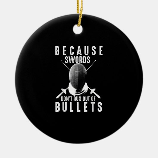 Funny Fencing Geschenk Niedlich Fencer Liebe Schwe Keramik Ornament (Vorne)