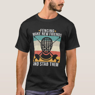 Funny Fencing macht neue Freunde und erstickt sie T-Shirt