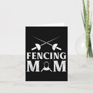 Funny Fencing Mama Zitat Fencer Mama Spaß Retro Vi Karte