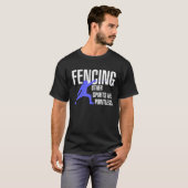 Funny Fencing T - Shirt - Schwertmanship T - Shirt (Vorne ganz)
