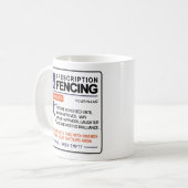 Funny Fencing Tasse Prescription Design (Vorderseite Links)