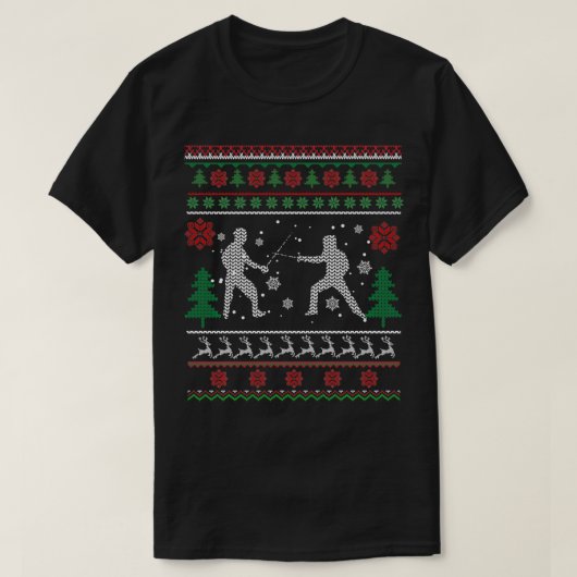 Funny Fencing Ugge Weihnachten Sweater Weihnachtsg T-Shirt (Design vorne)