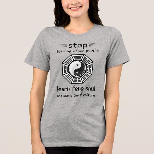 Funny Feng Shui New Age Tri-Blend Shirt (Vorderseite)