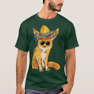 Funny Fennec Fo Sombrero Meican Sunglass Fennec T-Shirt