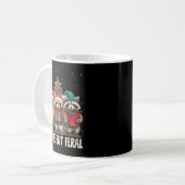 Funny Feral But Festive Christmas Raccoons Xmas Ho Kaffeetasse (Vorderseite Links)