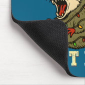 Funny Feral Christmas Raccoon And Ssum Festive Xma Mousepad (Ecke)