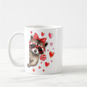 Funny Feral Raccoon Valentine's Day Sarcastic Humo Kaffeetasse (Links)