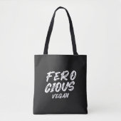 Funny Ferocious Vegan, Minimalistisch Tasche (Vorderseite)