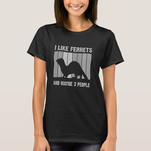 Funny Ferret für Männer Frauen Ferret Lover Introv T-Shirt (Vorderseite)