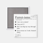 Funny Ferret Geschenke Magnet (Vorderseite/Rückseite)