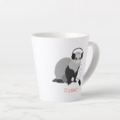 Funny Ferret Music Lover Mustelid Pet Name Milchtasse (Rechte Ecke)
