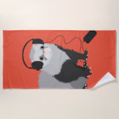 Funny Ferret Music Lover Strandtuch (Vorderseite)