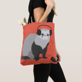 Funny Ferret Music Lover Tasche (Von Nahem)
