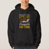Funny Ferret Owner Woman Kleiner Haustier Hoodie (Vorderseite)