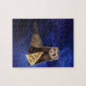 Funny Ferret Pizza im Weltraum Nebula Galaxy Puzzle (Horizontal)