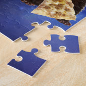 Funny Ferret Pizza im Weltraum Nebula Galaxy Puzzle (Seite)