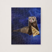Funny Ferret Pizza im Weltraum Nebula Galaxy Puzzle (Vertikal)