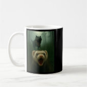 Funny Ferret Selfie mit T-rex Dinosaurier Männer F Kaffeetasse (Links)