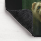 Funny Ferret Selfie mit T-rex Dinosaurier Männer F Mousepad (Ecke)