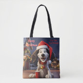 Funny festival Christmas Dog Tote Bag Tasche (Vorderseite)