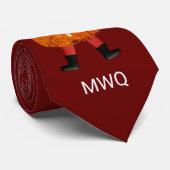 Funny Festival Christmas Monogram Krawatte (Gerollt)
