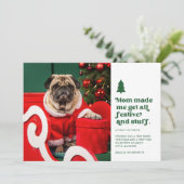 Funny Festivals Foto Weihnachten | weiß (Stehend Vorderseite)