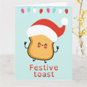 Funny Festivals Toast Weihnachten Karte (Gelbe Blume)
