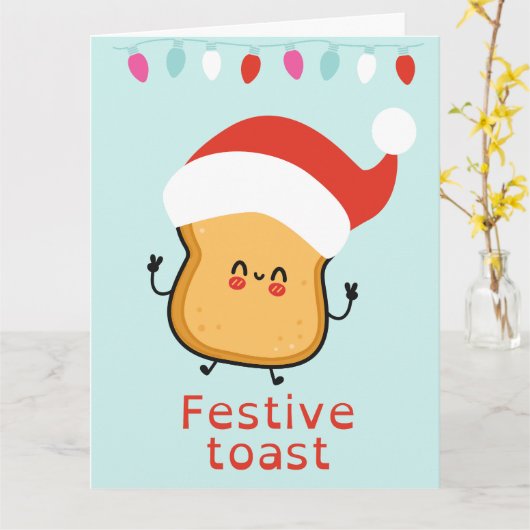 Funny Festivals Toast Weihnachten Karte (Gelbe Blume)
