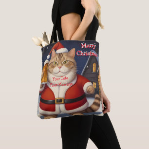 Funny Festivals Weihnachtskatze mit Bierglas Tasche