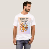 Funny Festive Cartoon T-Shirt (Vorne ganz)