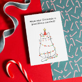 Funny Festive Cat Christmas Karte