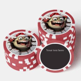 Funny festive Christmas 3dee Monster Pokerchips