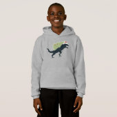 Funny Festive Dino Christmas Hoodie (Vorne ganz)