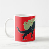 Funny Festive Dino Christmas Kaffeetasse (Links)