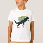 Funny Festive Dino Christmas T-Shirt (Vorderseite)