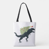 Funny Festive Dino Christmas Tasche (Rückseite)