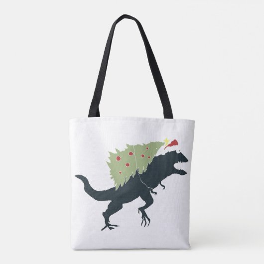 Funny Festive Dino Christmas Tasche (Rückseite)
