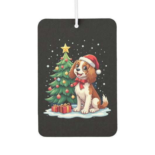 Funny Festive Dog Costume with decorated Christmas Autolufterfrischer (Vorderseite)