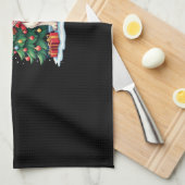 Funny Festive Dog Costume with decorated Christmas Geschirrtuch (Viertel Falte)