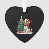 Funny Festive Dog Costume with decorated Christmas Ornament (Vorderseite)