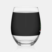 Funny Festive Dog Costume with decorated Christmas Weinglas Ohne Stiel (Rechts)