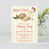 Funny Festive Einzigartiger Butter Themed Weihnach Einladung (Stehend Vorderseite)