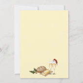 Funny Festive Einzigartiger Butter Themed Weihnach Einladung (Rückseite)