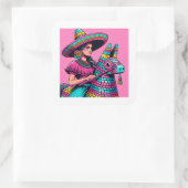 Funny Festive Fiesta Piñata Party Stickers (Tasche)